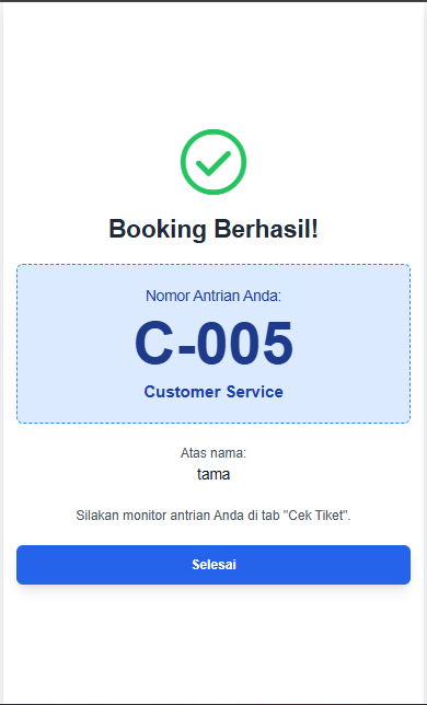 Booking Sukses